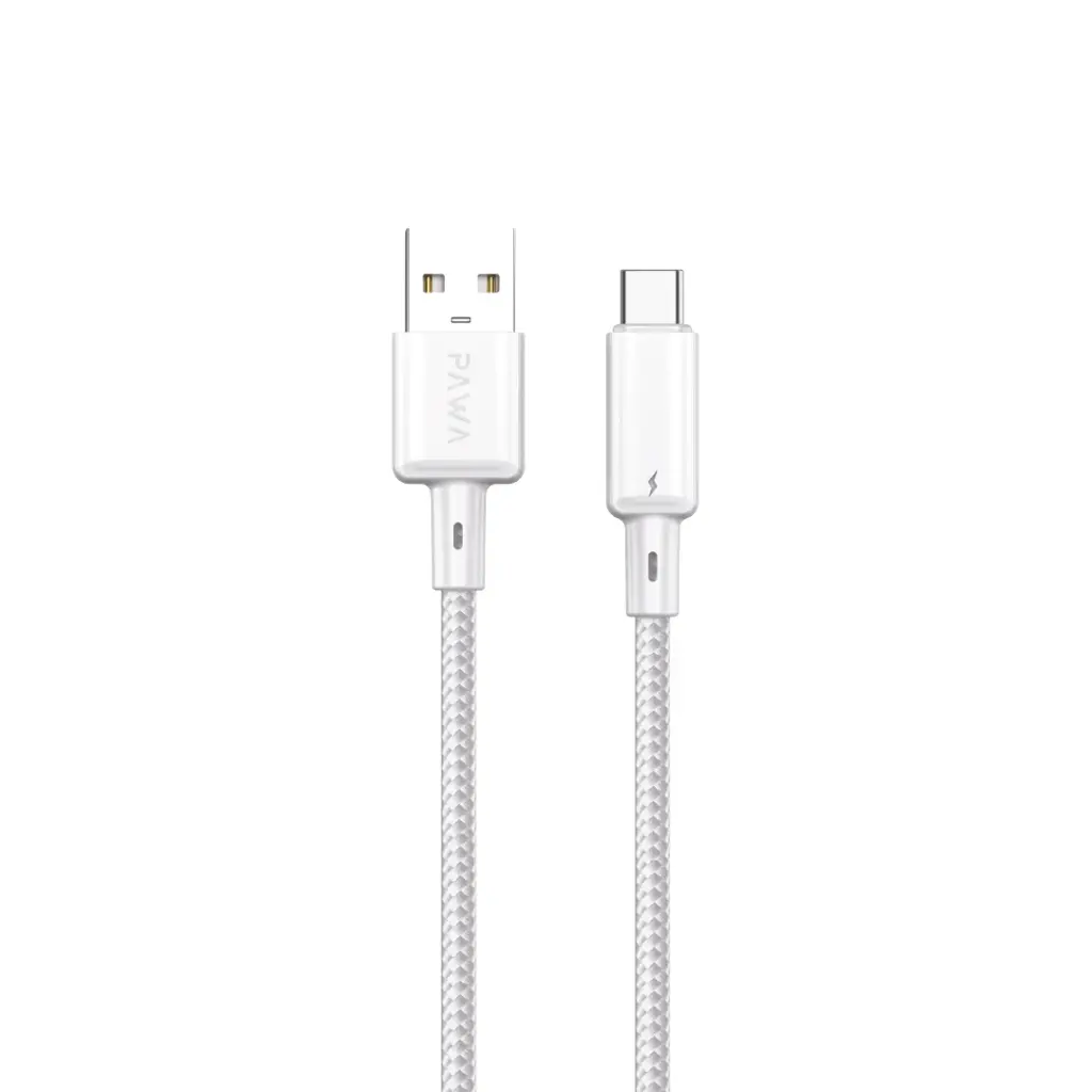 3A QC 1.2m Braided Data Cable Type C  Pawa