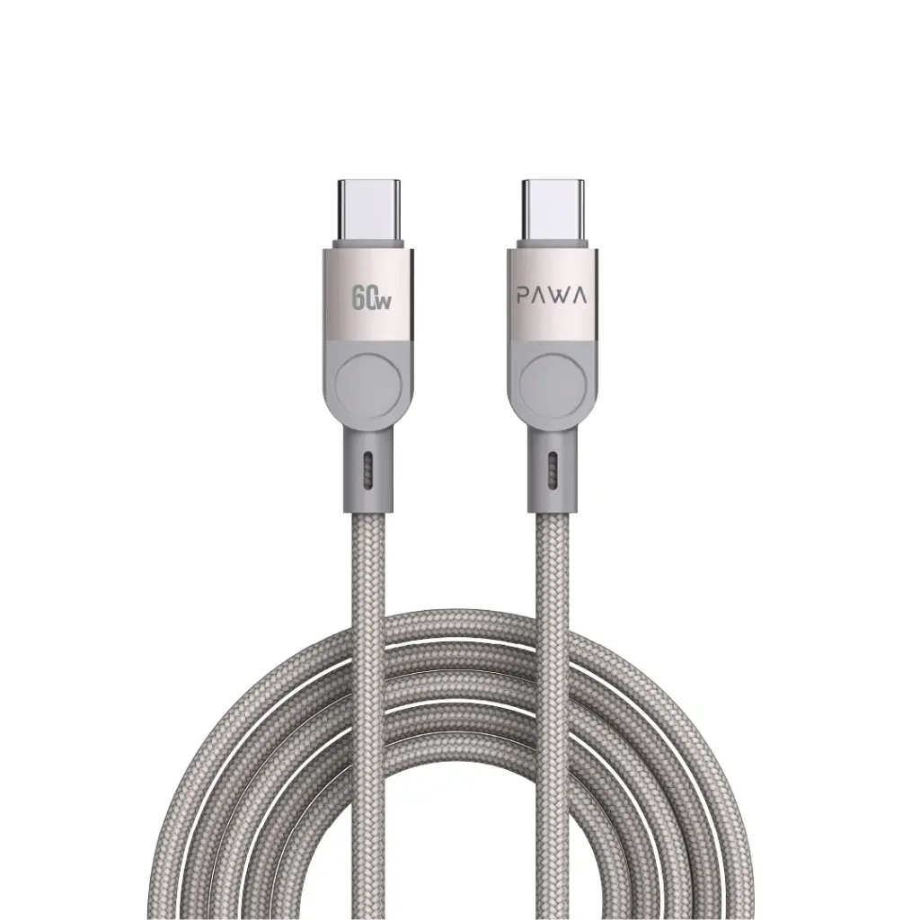 60W PD+QC 2m Data Cable Type C To Type C  Pawa