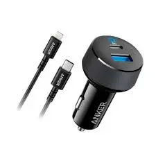 ANKER POWERDRIVE CLASSIC PD2 WITH C TO LIGHTNING CABLE BLACK