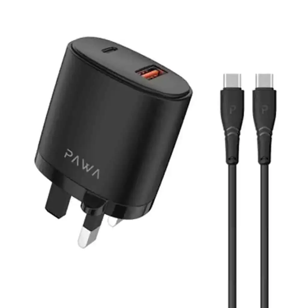 20W PD+QC Dual Port Charger Type C To Type C Pawa