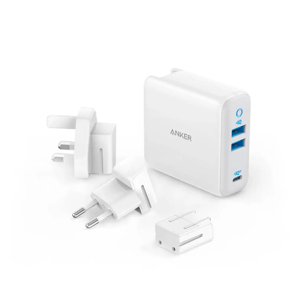 Anker Powerport III 3-Port 65W Elite Adapter-White