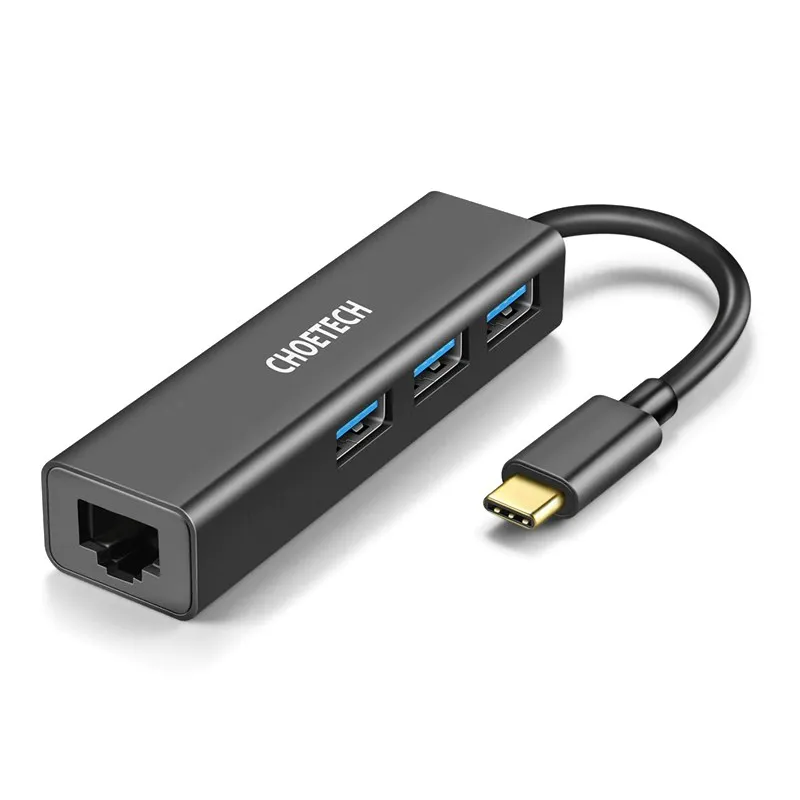 Choetech 4 In 1 Usb-C Multiport Adapter With Ethernet HUB-UO2