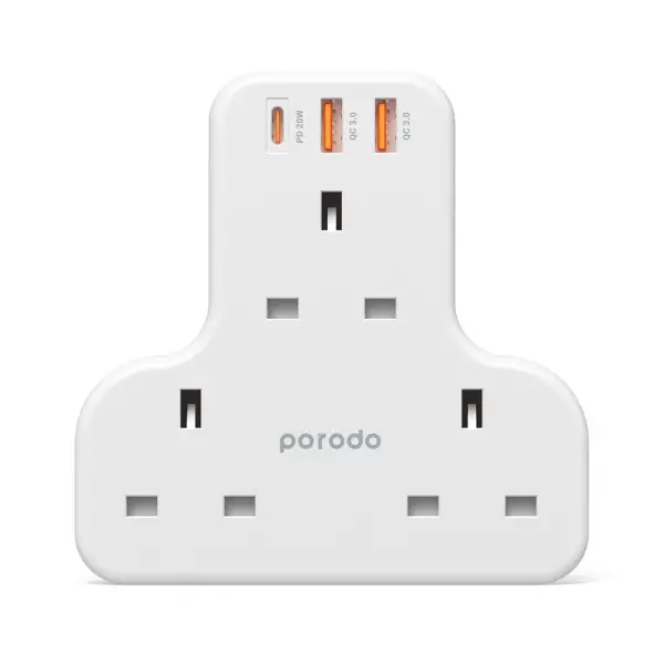 20W PD+QC 3.0 USB -A Multi Port Wall Socket Porodo