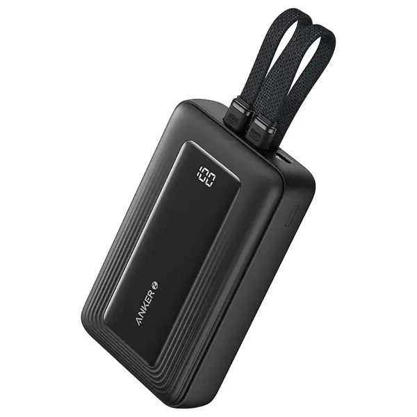 Anker Zolo 20000mah PD Powerbank With Bulit In Usb-C & Lightning Cable-Black