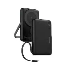 Porodo 10000mAh Magsafe Powerbank With Integrated Type-C Cable & Stand-Black