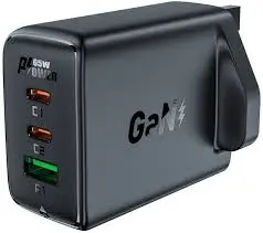 AceFast A44 Gan PD 65W Dual Usb-C & Usb Port-Black