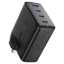 محول AceFast A97 بقوة 100 واط، 3 منافذ USB-C و USB-A - أسود