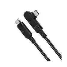 AceFast Bradied PD 100W Right Angled Usb-C To Usb-C Data Cable C5-03 2M-Black
