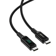 AceFast Digital Display Braided PD 100W Usb-C To Usb-C Data Cable C6-03 2M-Black
