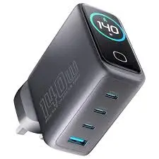 Powerology VoltFlow Gan PD 140W Wall Charger-Black