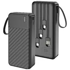 Porodo Piano 20000mAh Powerbank Integrated Cables-Black