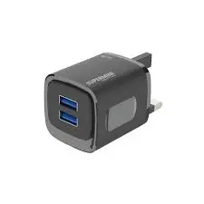 Pawa Super Mini Travel Charger Dual Usb Port 3.1A-Black
