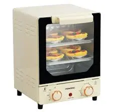 Porodo Vertical Design Temp Glass Mini Oven Bake,Grill & Toast-White