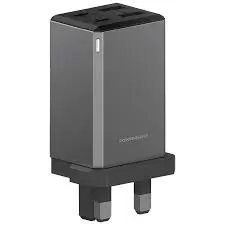 Powerology 65W Gan Multi-Port Travel Adapter-Gray