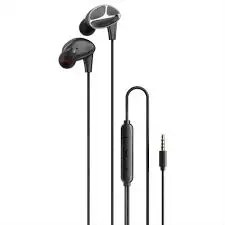 Porodo Stereo Bass 3.5mm Wired Earphones-Black