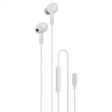 Porodo Stereo Bass Type-C Wired Earphones-White