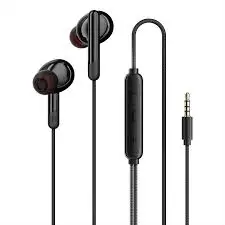 Porodo Stereo Bass 3.5mm Wired Earphones-Black