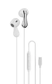 Porodo Stereo Bass Type-C Wired Earphones PD3BWEC1-White