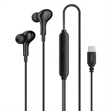Porodo Stereo Bass Type-C Wired Earphones-Black