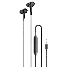 Porodo Stereo Bass 3.5mm Wired Earphones-Black
