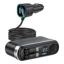 Powerology Currnex 60W Multiport Car Charger-Black