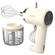 Porodo Lifestyle Multi Function Rechargeable Hand Blender Chopper & Whisker Combo