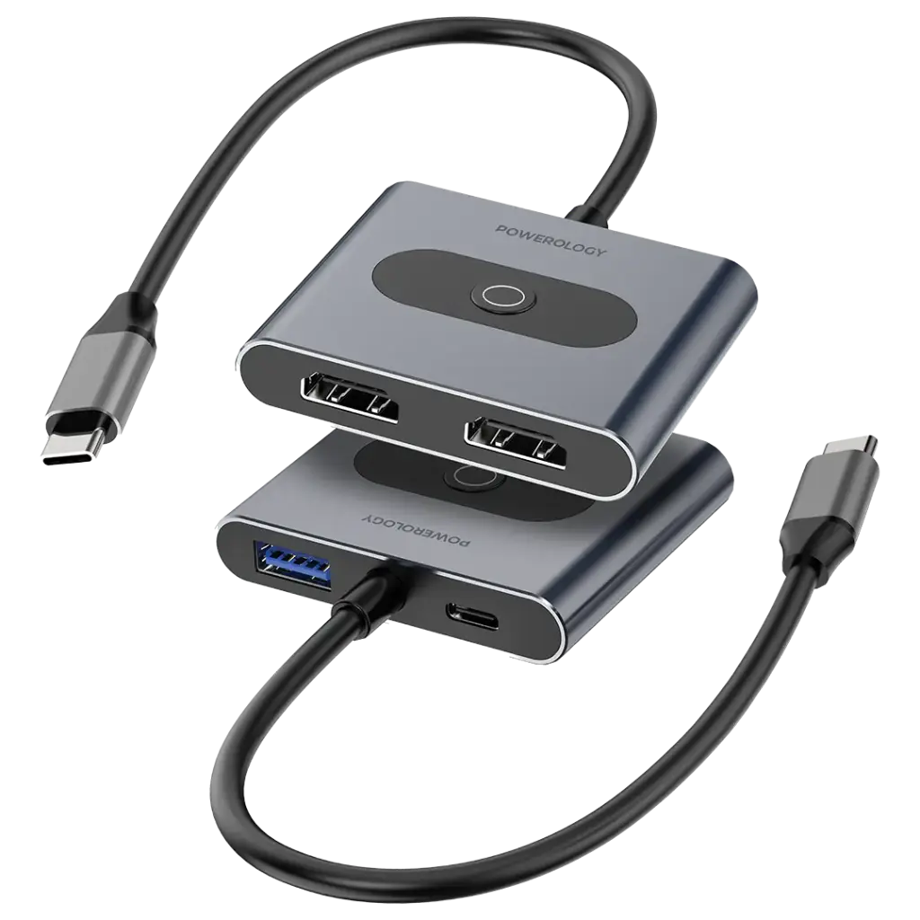 4 In 1 USB-C Hub With HDMI USB Aux Powerology