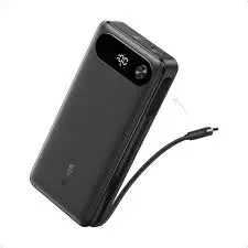 بنك طاقة أنكر بسعة 20000 مللي أمبير وقوة 87 واط، مزود بكابل USB-C مدمج