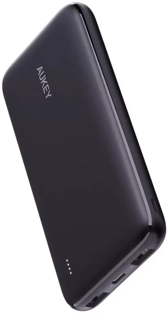 Aukey Basix Slim Ultra Thin Powerbank 18W PD 10000 Mah Black