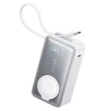 Anker Maggo Power Bank 10000mAh/ 35 W/ With Built In C Cable And Apple Watch Charger -White