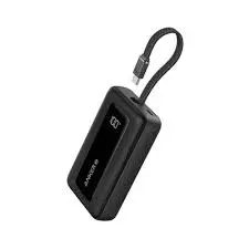 Anker Zolo Power Bank 10000mAh 30W with Built-in USB C Cable Black