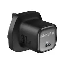 شاحن أنكر السريع USB-C، 30 واط - أسود