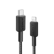 كابل أنكر 322 من USB-C إلى Lightning بطول 3 أقدام - أسود