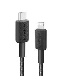 كابل أنكر 322 من USB-C إلى Lightning بطول 6 أقدام - أسود