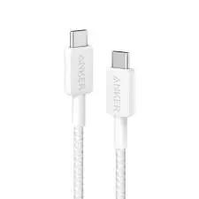 كابل أنكر 322 USB-C إلى USB-C مضفر بطول 3 أقدام - أبيض