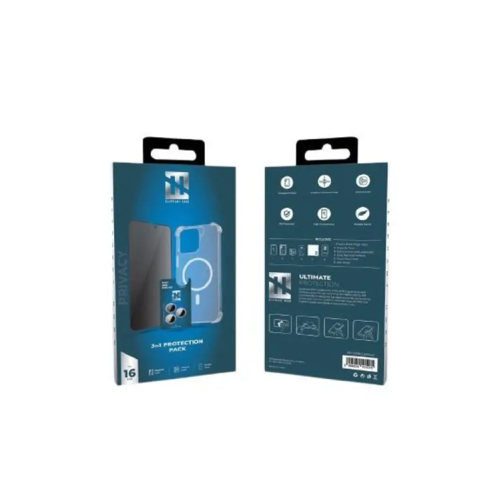 Elephant Horn 3 In 1 Protection Pack IP 16 Pro Max-Privacy