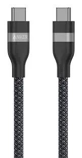 كابل أنكر USB-C إلى USB-C بقوة 240 واط وطول 3 أقدام - أسود