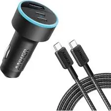 Anker 335 Car Charger 67W With 3ft C to C Cable black