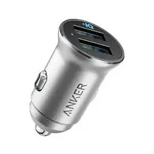 ANKER POWERDRIVE 2 ALLOY CAR CHARGER SILVER