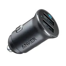 ANKER POWERDRIVE 2 ALLOY CAR CHARGER BLACK