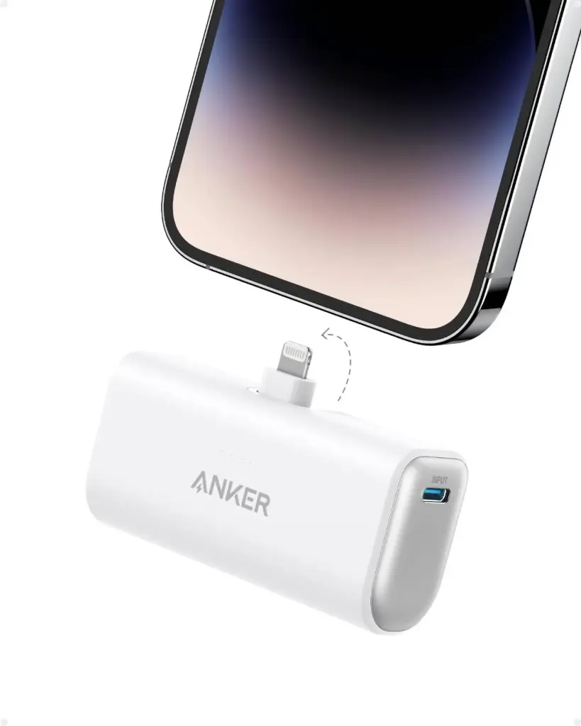 Anker 621 Power Bank With Built-In Lightning Connector 12W White
