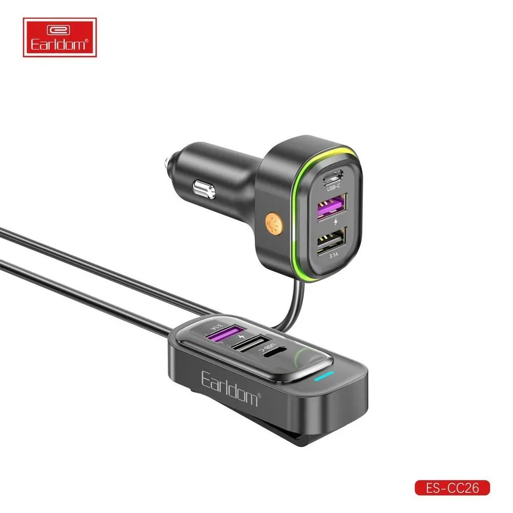 Earldom 66W 6 In 1 Car Charger CC26
